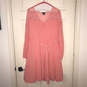 Pink Long Sleeve Dress